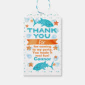 Fin-tastic Whale Shark Birthday Favor Label Cadeaulabel (Voorkant)