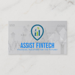 Fin Tech-documentlogo Financieel overzicht Visitekaartje