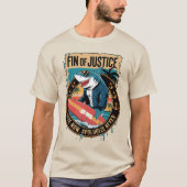 Fin van Justice Shark Surfer T-shirt (Voorkant)