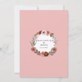 Fina Invitación Con Flores En Rosa De Quinceañera Kaart (Achterkant)
