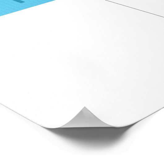 FINA-standaardgrafiek voor lange-cursuszwembad Poster (Hoek)