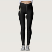Fina white gold Handwriting Hose Leggings (Voorkant)