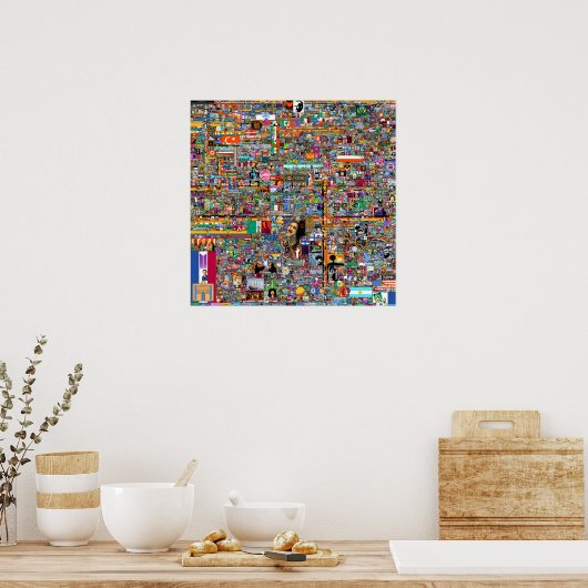 Finaal r/Place Canvas Poster (Keuken)