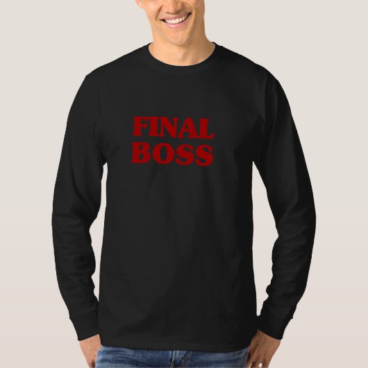Final Boss Esthetische Grappige Videogames Final B T-shirt (Voorkant)