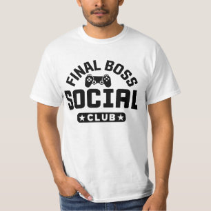 Final Boss Social Club Gaming Controller T-shirt