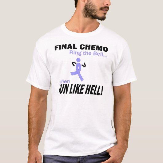Final Chemo run like Hell - Lavender Ribbon T-shirt (Voorkant)