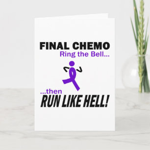 Final Chemo Run Like Hell - Violet Ribbon Kaart