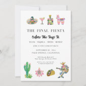 Final Fiesta Bachelorette Invitation Kaart (Voorkant)