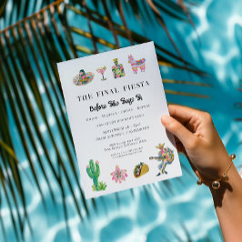 Final Fiesta Bachelorette Invitation Kaart