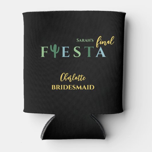 Final Fiesta Bachelorette Party Favorieten Cactus Blikjeskoeler (Voorkant)