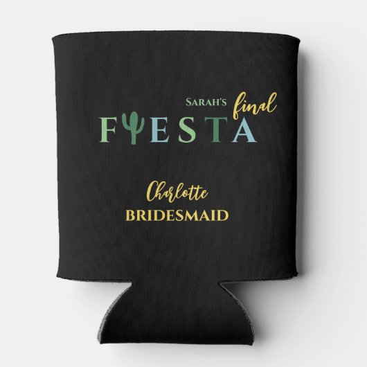 Final Fiesta Bachelorette Party Favorieten Cactus Blikjeskoeler (Achterkant)