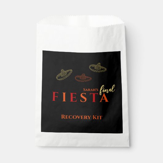 Final Fiesta Bachelorette Party Recovery Kit Bedankzakje (Voorkant)