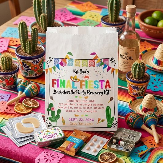 Final Fiesta Bachelorette Party Recovery Kit Bedankzakje