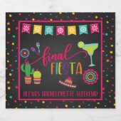 Final Fiesta Bachelorette Party Sparkling Wijnetiket (Enkel label)