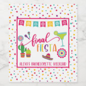 Final Fiesta Bachelorette Party (WH) Wijnlabel Wijn Etiket (Enkel label)