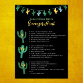 Final Fiesta Bachelorette Spel Scavenger Hunt Kaart