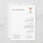 Final Fiesta Bachelorette Weekend Invitation Kaart (Achterkant)