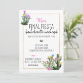 Final Fiesta Bachelorette Weekend Kaart (Staand voorkant)