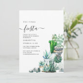 Final Fiesta Boho Scottsdale Bachelorette Party Kaart (Staand voorkant)