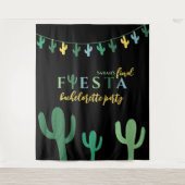 Final Fiesta Cactus Bachelorette Foto Achtergrond Wandkleed (Voorkant)
