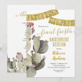 Final Fiesta Cactus Bachelorette Weekend Kaart (Voorkant / Achterkant)