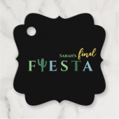 Final Fiesta Cactus Mexicaans vrijgezellenfeest Bedankjes Labels (Voorkant)