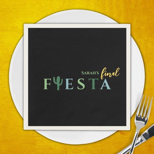 Final Fiesta Cactus Mexicaans vrijgezellenfeest Servet