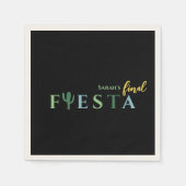 Final Fiesta Cactus Mexicaans vrijgezellenfeest Servet (Voorkant)