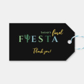Final Fiesta Cactus Mexicaanse Bachelorette Dank j Cadeaulabel (Voorkant (Horizontaal))