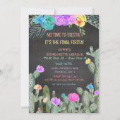 Final Fiesta Itinerary Bachelorette Party  Kaart (Voorkant)