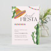 Final Fiesta Mexican Bachelorette Party Kaart (Staand voorkant)