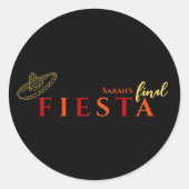 Final Fiesta Mexican Bachelorette Party Ronde Sticker (Voorkant)