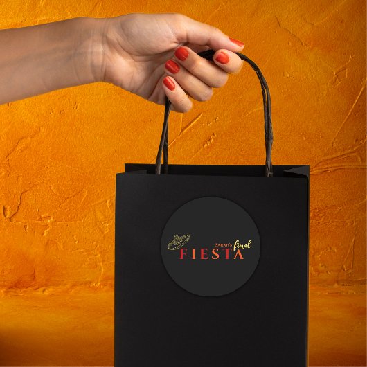 Final Fiesta Mexican Bachelorette Party Ronde Sticker