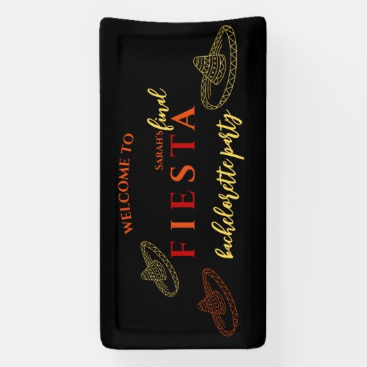 Final Fiesta Mexican Bachelorette Party Spandoek (Verticaal)