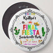 Final Fiesta Mexicana Bachelorette Party Ronde Button 6,0 Cm (Voorkant /achterkant)