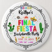 Final Fiesta Mexicana Bachelorette Party Ronde Button 6,0 Cm (Voorkant)