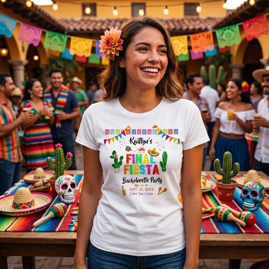 Final Fiesta Mexicana Bachelorette Party T-shirt