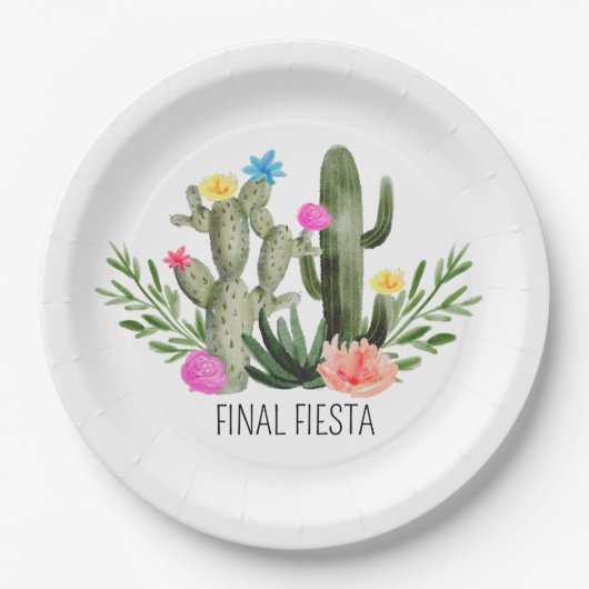 Final Fiesta Party Paper Plates Papieren Bordje (Voorkant)