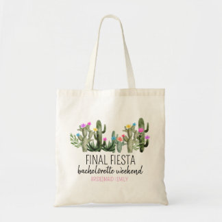 Final Fiesta Personalized Bachelorette Party Tote Bag