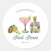 Final Fiesta Sticker | Bachelorette Favor (Voorkant)