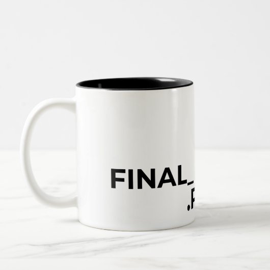Final Final V2 PDF Funny Graphic Designer Mug Tweekleurige Koffiemok (Links)