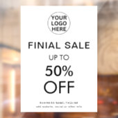 Final Sale Speciale kortingsaanbieding zwart-wit Raamsticker (Vel 2)