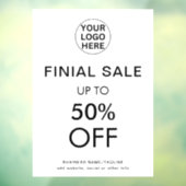 Final Sale Speciale kortingsaanbieding zwart-wit Raamsticker (Vel 3)