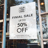 Final Sale Speciale kortingsaanbieding zwart-wit Raamsticker