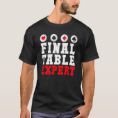 Final Table Expert Spel Speelkaarten Poker T-shirt (Voorkant)