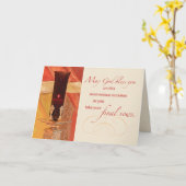 Final Vows non Gefeliciteerd met Red Candle Kaart (Gele Bloem)