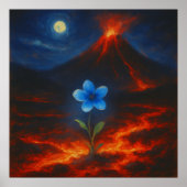 Finale Bloem - Pastel schilderstijl Landschapskuns Poster (Voorkant)