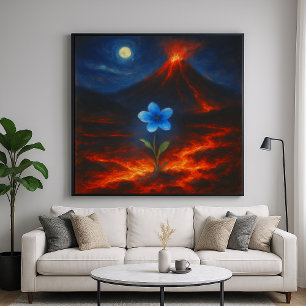 Finale Bloem - Pastel schilderstijl Landschapskuns Poster