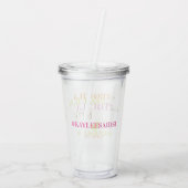 Finale Fiesta Neon Bachelorette Party Cup Tumbler Acryl Drinkbeker (Achterkant)