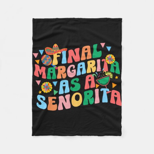Finale Margarita als een Senorita bruidsploeg Bach Fleece Deken (Voorkant)